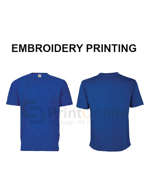 Quick Dry Round Neck T-Shirt Embroidery Printing Quick Dry Round Neck T-Shirt Embroidery Printing