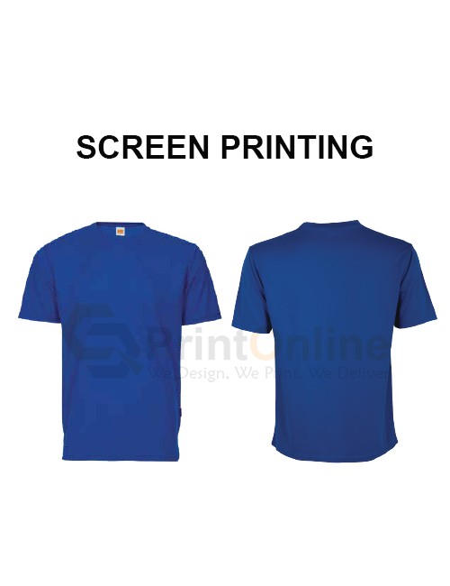 Quick Dry Round Neck T-Shirt SilkScreen Printing Quick Dry Round Neck T-Shirt SilkScreen Printing