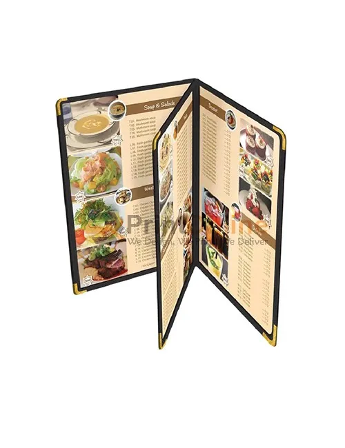 Restaurant Menu 6 pages PVC Folder