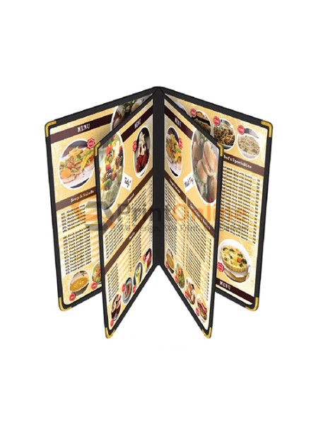 Restaurant Menu 8 pages PVC Folder