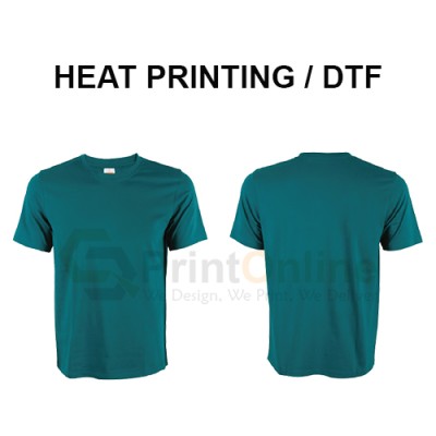 Cotton Round Neck T-Shirt Heat Printing Cotton Round Neck T-Shirt Heat Printing