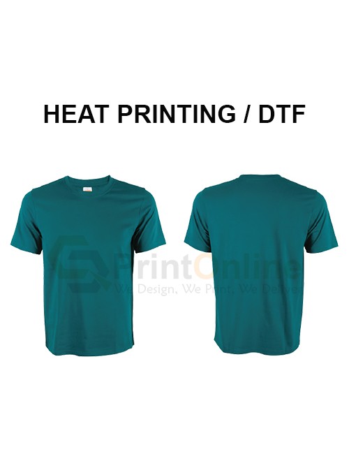 Cotton Round Neck T-Shirt Heat Printing Cotton Round Neck T-Shirt Heat Printing