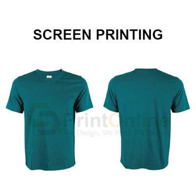 Cotton Round Neck T-Shirt SilkScreen Printing