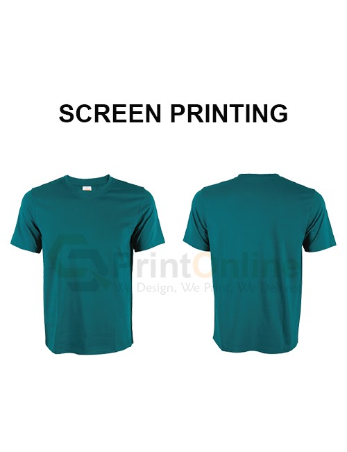 Cotton Round Neck T-Shirt SilkScreen Printing Cotton Round Neck T-Shirt SilkScreen Printing