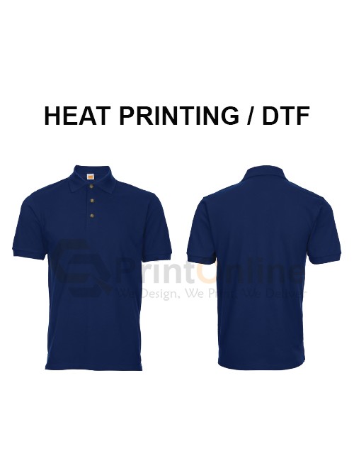 HoneyComb Polo Shirt Heat Printing HoneyComb Polo Shirt Heat Printing