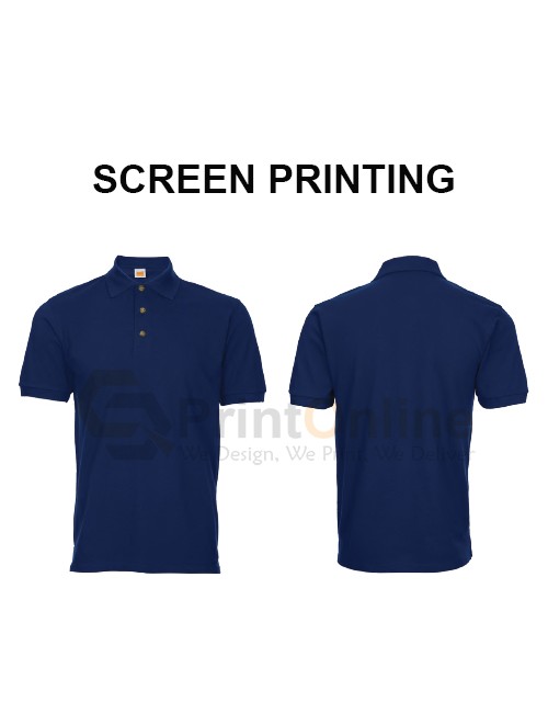 HoneyComb Polo Shirt SilkScreen Printing HoneyComb Polo Shirt SilkScreen Printing